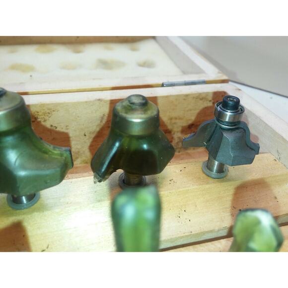 10 Router Bits In Case - Most - NEW - 4 with Ball Bearing Guides - Picture 10 of 12